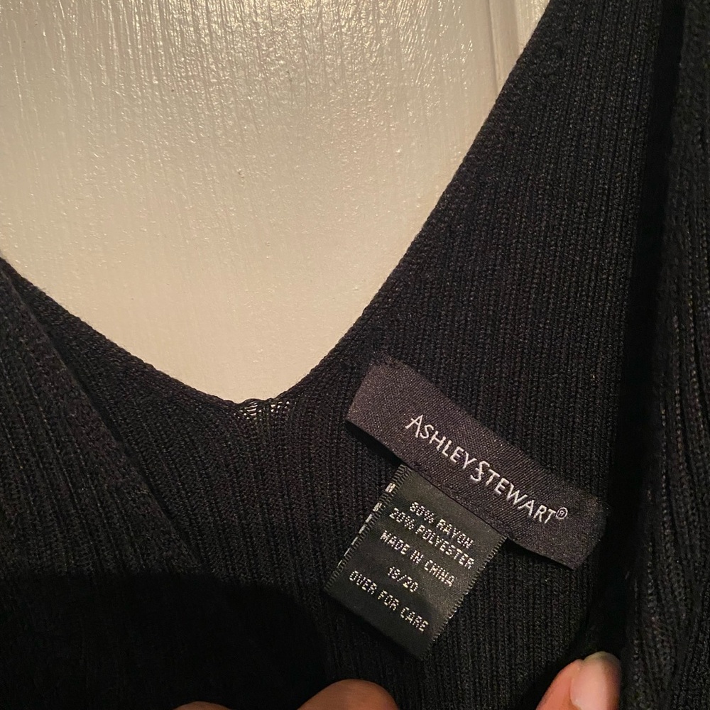 Ashley Stewart Black Sweater Dress - Picture 2 of 2
